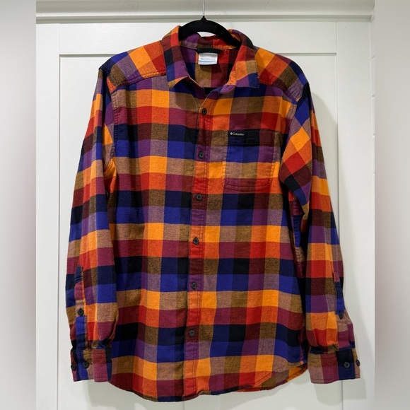 Columbia Men’s Plaid Cornell Woods Flannel Size M - Picture 4 of 7